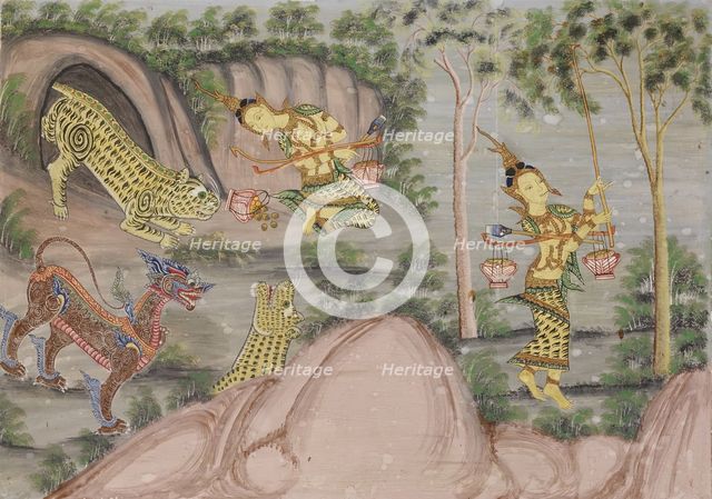 Vessantara Jataka, Chapter 9 (Maddi), c1920-1940. Creator: Unknown.