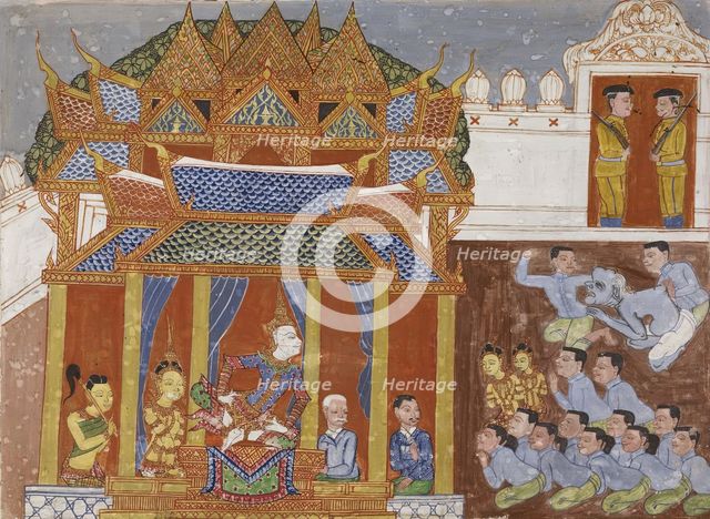 Vessantara Jataka, Chapter 11 (Maharaja), c1920-1940. Creator: Unknown.