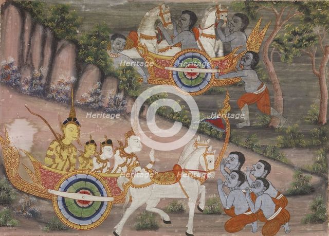 Vessantara Jataka, Chapter 3, c1920-1940. Creator: Unknown.