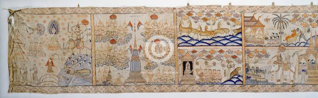 Vessantara Jataka, Narrative Scroll, 1st half 20th century. Creator: Unknown.