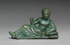 Vessel Ornament of Banqueter Holding an Omphalos, probably 400-375 BC. Creator: Unknown