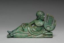 Vessel Ornament of Reclining Lyre-player, probably 400-375 BC. Creator: Unknown