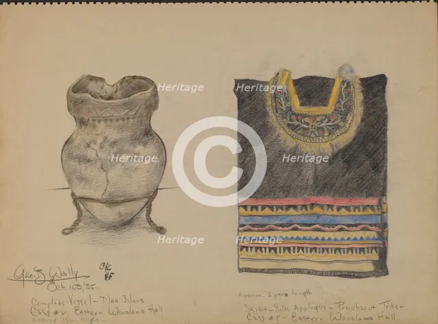 Vessel and Skirt, 1935. Creator: George B. Wally.