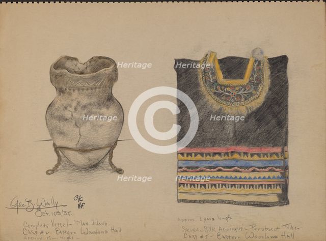 Vessel and Skirt, 1935. Creator: George B. Wally.