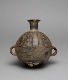 Vessel (Aryballos) with Relief Depicting Birds and Fish, A.D. 1200/1450. Creator: Unknown