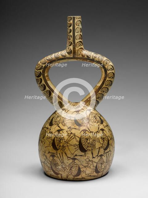 Vessel Depicting the Assault of Bean Warriors, 100 B.C./A.D. 500. Creator: Unknown.