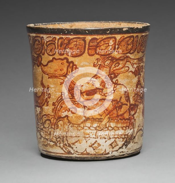 Vessel Depicting a Mythological Scene, A.D. 600/800. Creator: Unknown.