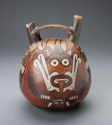 Vessel Depicting a Masked Ritual Performer, 180 B.C./A.D. 500. Creator: Unknown