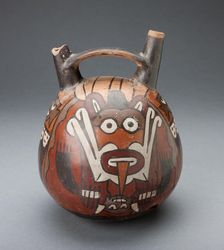 Vessel Depicting a Masked Ritual Performer, 180 B.C./A.D. 500. Creator: Unknown