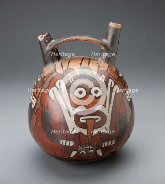 Vessel Depicting a Masked Ritual Performer, 180 B.C./A.D. 500. Creator: Unknown.