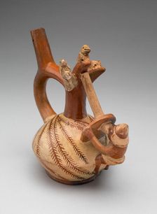 Vessel Depicting a Bird-Hunting Scene, 100 B.C./A.D. 500. Creator: Unknown