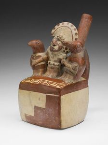 Vessel Depicting a Prisoner with Avian Captors, 100 B.C./A.D. 500. Creator: Unknown