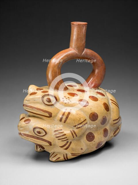 Vessel Depicting Frogs Mating, 100 B.C./A.D. 500. Creator: Unknown.