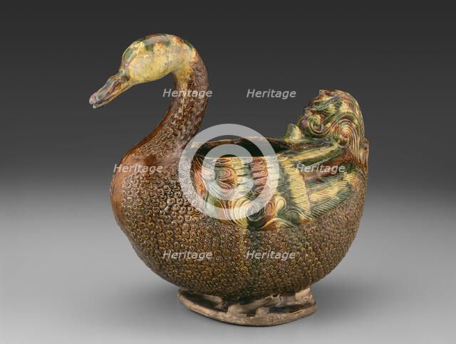 Vessel in Form of a Mandarin Duck or Wild Goose, Tang dynasty (618-907 A.D.), 1st half of 8th cent. Creator: Unknown.