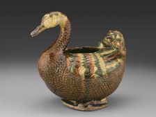 Vessel in Form of a Mandarin Duck or Wild Goose, Tang dynasty (618-907 A.D.), 1st half of 8th cent. Creator: Unknown