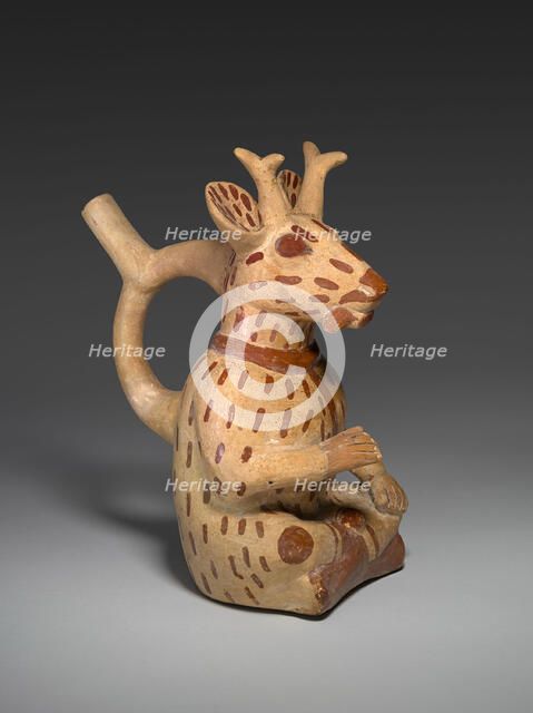 Vessel in the Form of a Deer Impersonator, 100 B.C./A.D. 500. Creator: Unknown.