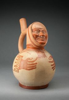 Vessel in the Form of a Figure with Sculpted Head and Arms and Hands Painted on..., 100 B.C./A.D. 50 Creator: Unknown