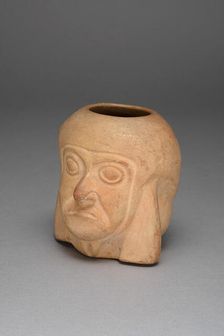 Vessel in the Form of a Human Head, 100 B.C./A.D. 500. Creator: Unknown