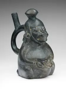 Vessel in the Form of a Masked Drummer, 100 B.C./A.D. 500. Creator: Unknown