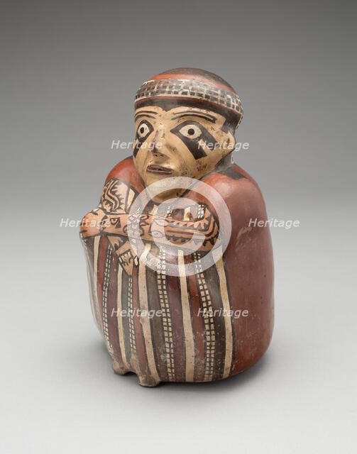 Vessel in the Form of a Seated Figure with Tattooed Arms, 180 B.C./A.D. 500. Creator: Unknown.