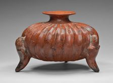 Vessel in the Form of a Squash with Parrot Supports, A.D. 1/200. Creator: Unknown