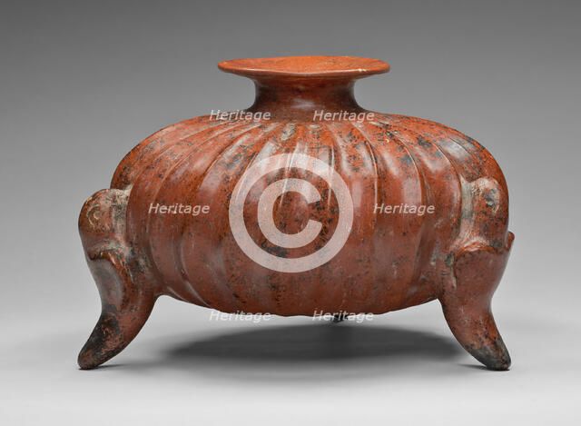 Vessel in the Form of a Squash with Parrot Supports, A.D. 1/200. Creator: Unknown.