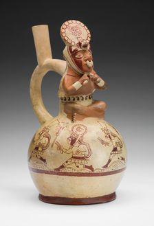 Vessel in the Form of a Royal Messenger with Ritual Runners, 100 B.C./A.D. 500. Creator: Unknown