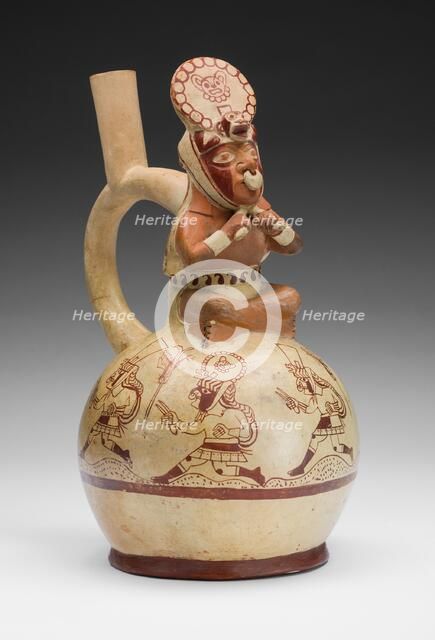 Vessel in the Form of a Royal Messenger with Ritual Runners, 100 B.C./A.D. 500. Creator: Unknown.