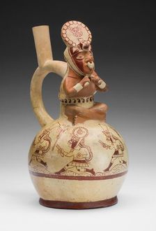 Vessel in the Form of a Royal Messenger with Ritual Runners, 100 B.C./A.D. 500. Creator: Unknown
