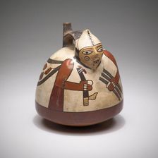 Vessel in the Form of a Warrior Holding Weapons, 180 B.C./A.D. 500. Creator: Unknown