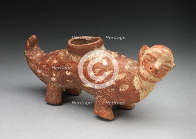 Vessel in the Form of an Animal with Four Legs and Long Tail, 400 B.C./A.D. 200. Creator: Unknown.