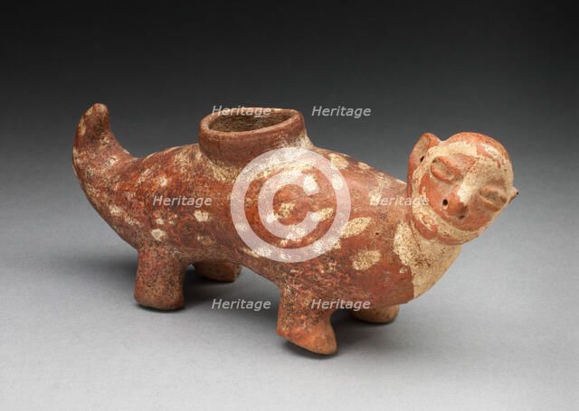 Vessel in the Form of an Animal with Four Legs and Long Tail, 400 B.C./A.D. 200. Creator: Unknown.