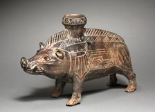 Vessel in the Shape of a Wild Boar, 700-500 BC. Creator: Unknown