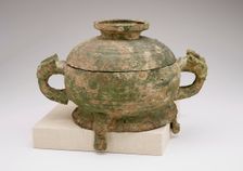 Vessel (kuei) and cover with stand, Western Zhou dynasty, 9th century BCE. Creator: Unknown