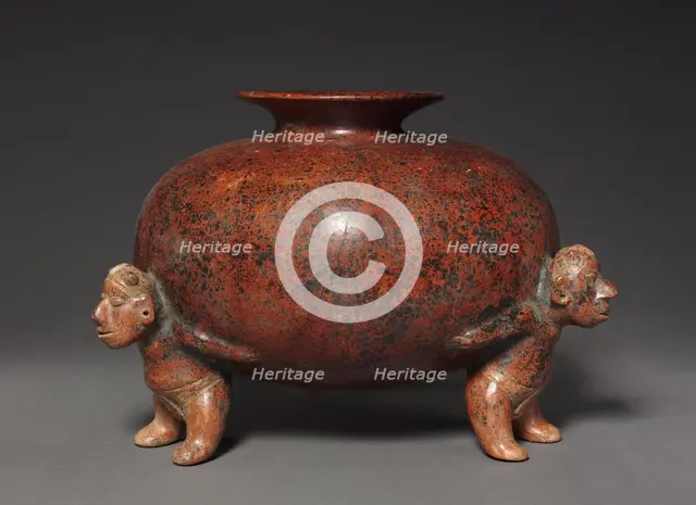 Vessel with Crested Atlantean (Supporting) FIgures, 200 BC-300. Creator: Unknown.