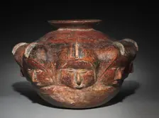 Vessel with Crested Heads, 200 BC-AD 300. Creator: Unknown
