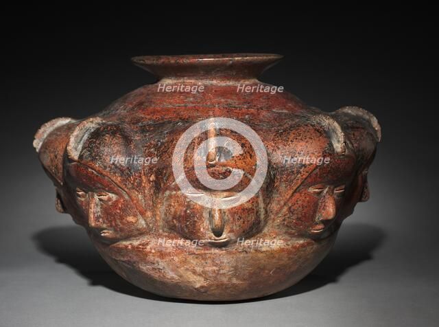 Vessel with Crested Heads, 200 BC-AD 300. Creator: Unknown.