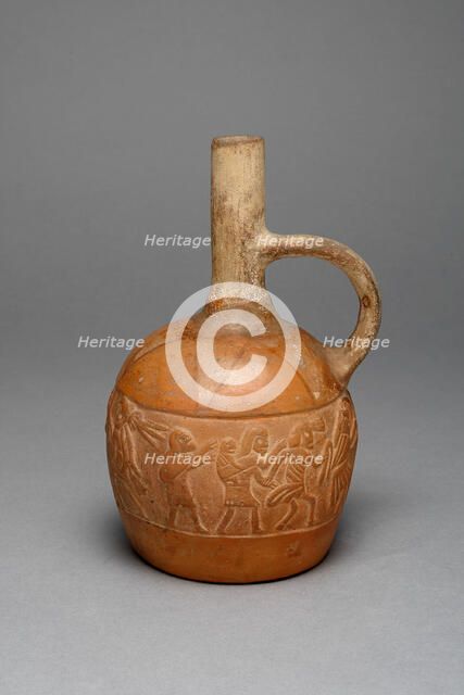 Vessel with a Relief Depicting a Procession of Deceased Figures, 100 B.C./A.D. 500. Creator: Unknown.