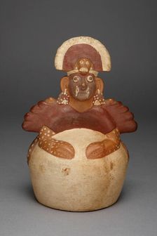 Vessel with a Spout Modeled in the Form of Figure, Possibly Ai-Apec, Costumed as a..., 100 B.C./A.D. Creator: Unknown