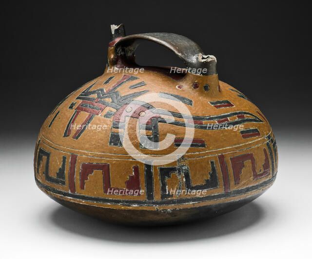 Vessel with Abstract Feline and Falcon-Head Spout, 650/150 B.C. Creator: Unknown.
