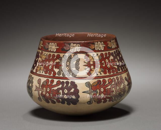 Vessel with Abstract Heads, 100 BC-700. Creator: Unknown.