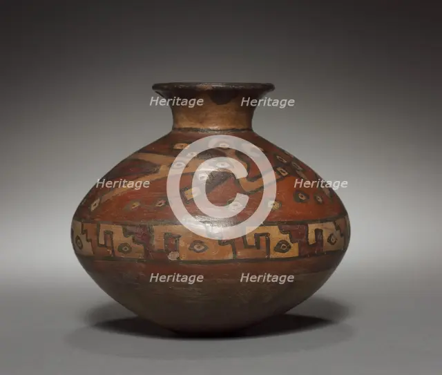 Vessel with Bird Designs, 700-1000. Creator: Unknown.