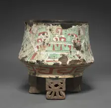 Vessel with Butterfly Headdress, 1-550. Creator: Unknown