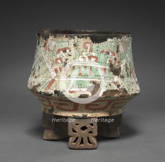 Vessel with Butterfly Headdress, 1-550. Creator: Unknown.