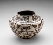 Vessel with deer showing red "heart line", 1870-1885. Creator: Unknown
