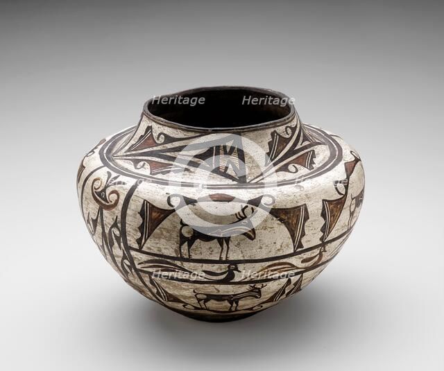 Vessel with deer showing red "heart line", 1870-1885. Creator: Unknown.