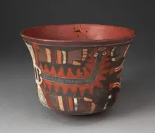 Vessel with Feline Supernaturals with Striped Arms, likely Pampas Cats, 180 B.C./A.D. 500. Creator: Unknown