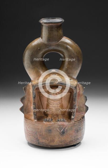 Vessel with Figure Seated Inside a Structure, c. 800 B.C. Creator: Unknown.