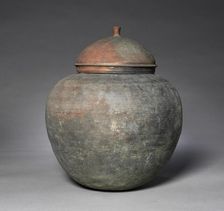 Vessel with Knobbed Lid, 676-935. Creator: Unknown