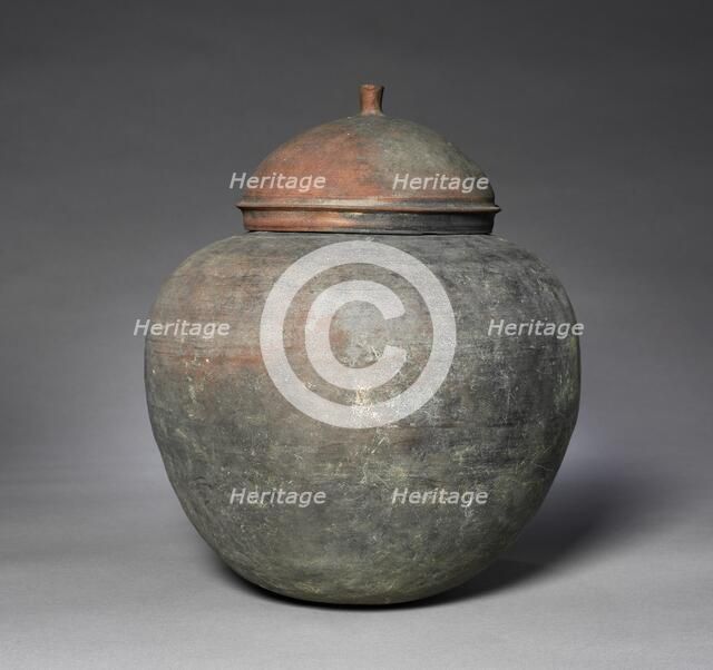 Vessel with Knobbed Lid, 676-935. Creator: Unknown.